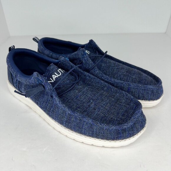 Nautica Mens Rushford Navy Blue Slip On Textile Lightweight Size 9.5 Loafers main image 8